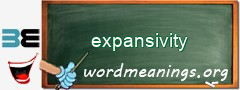 WordMeaning blackboard for expansivity